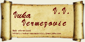 Vuka Vermezović vizit kartica